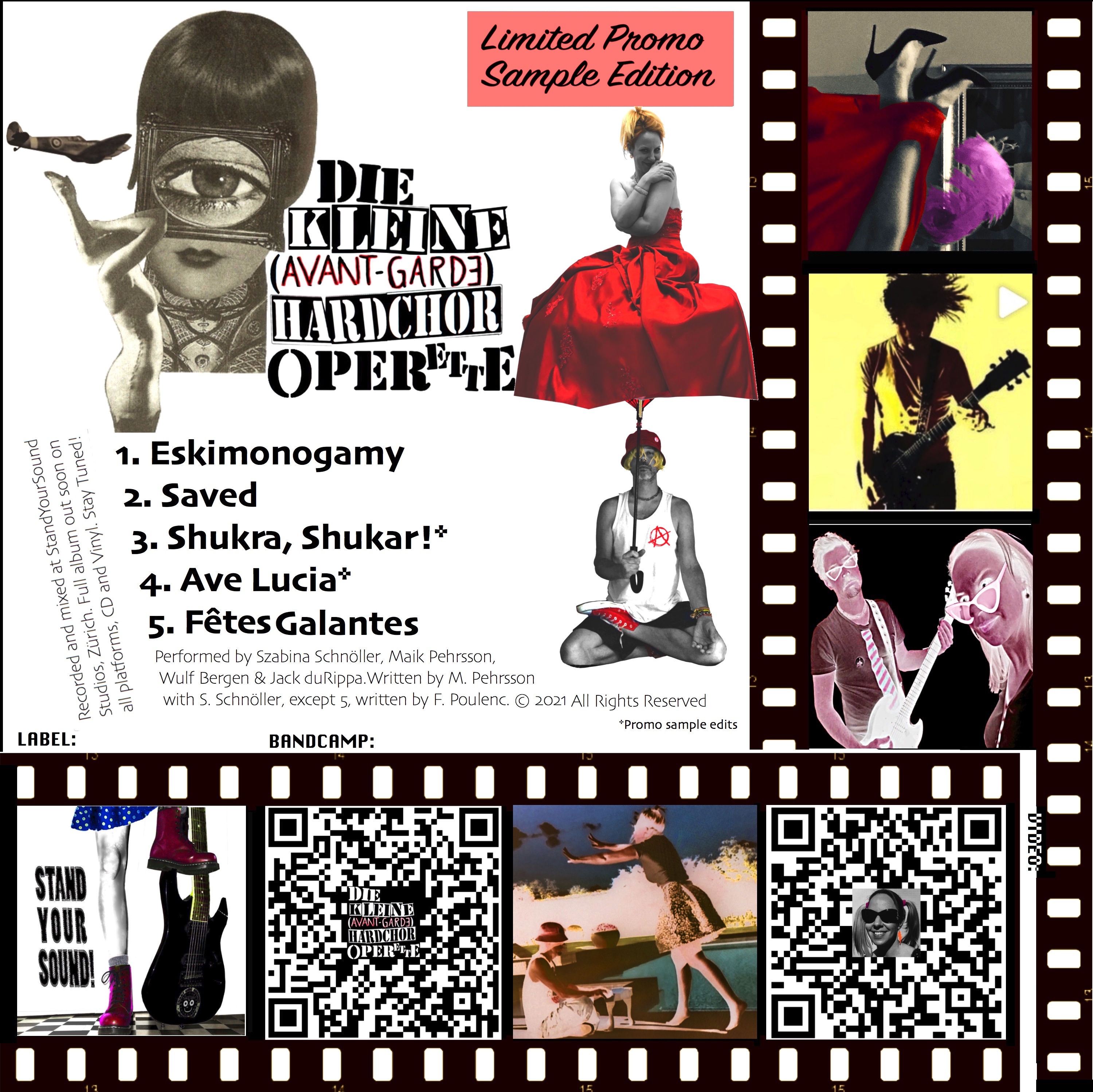 Sticker back of promo CD copy